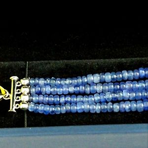 *NEW* 135.00ct TANZANITE Beaded Bracelet, Platinum Over Sterling Silver,…